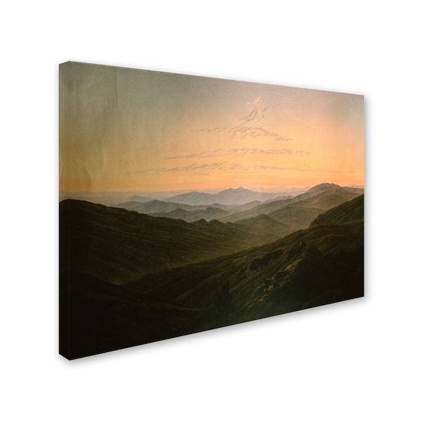 Caspar David Friedrich 'Dawn' Canvas Art,35x47